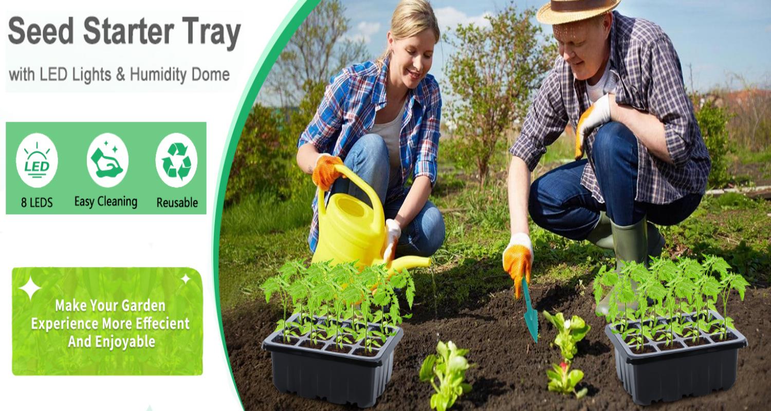 Seed starter tray with grow li - Humidity Dome Kit 评论和价格