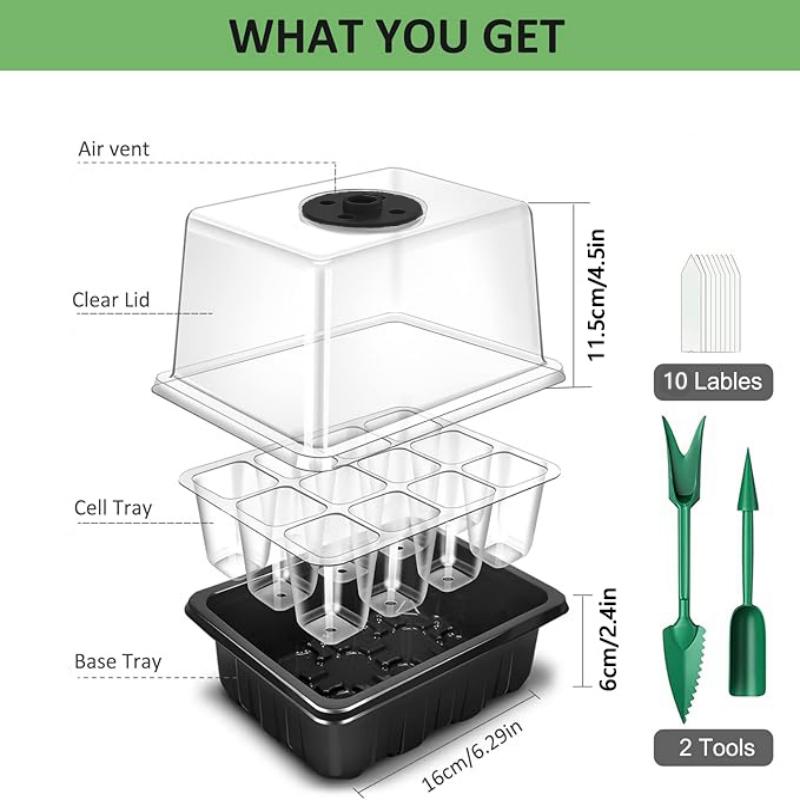 Seed starter tray with grow li - Humidity Dome Kit 评论和价格
