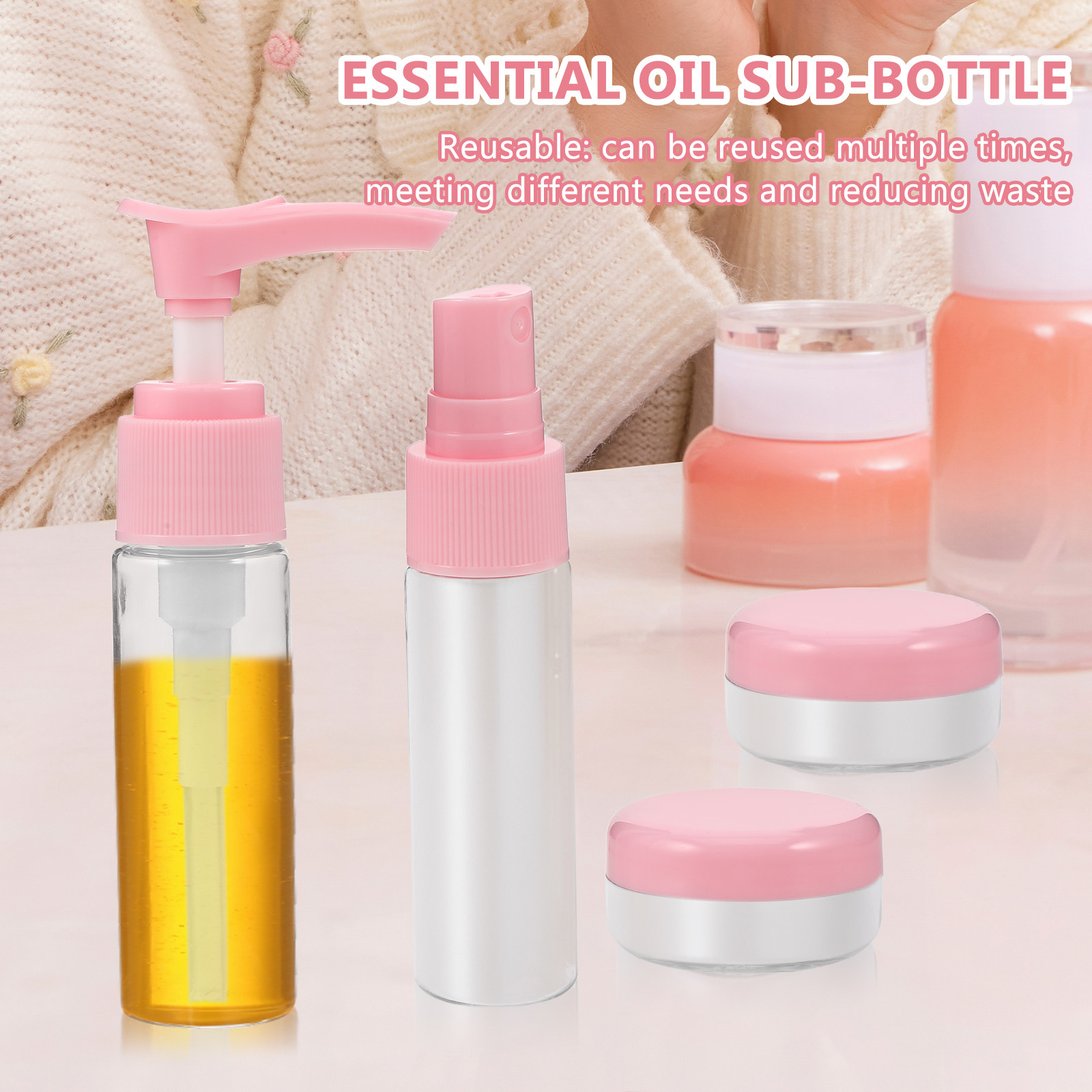 1Set Compact Travel Bottle Set - Misting Bottle Fine 评论和价格