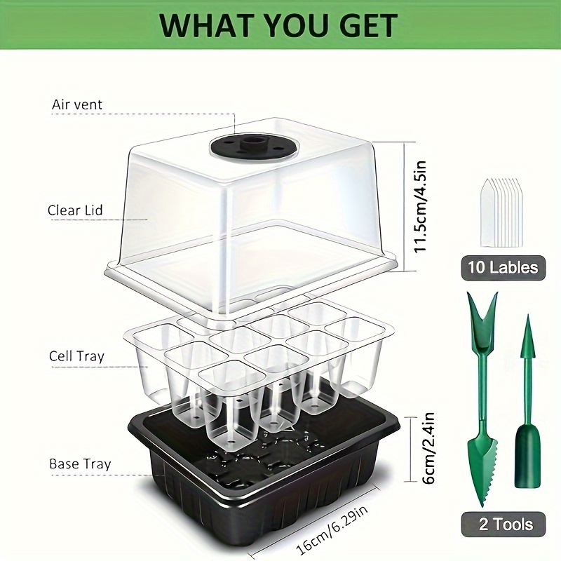 Seedling Starter Kit - 1/2/3 s - Humidity Dome Kit 评论和价格